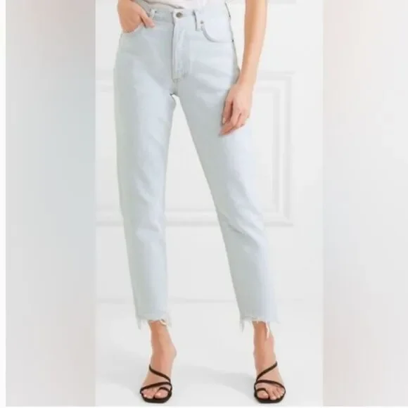 Agolde Jaime High Rise Classic Meadow Button Fly Light Wash US 26 - Picture 2 of 10